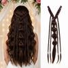 Estensioni per Capelli Clip-in Stile Bohemien 24 Pollici Trama a Mano Parrucca Accessori per Capelli