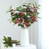 3pcs Artificial Berry Stems Bundle Fake Flowers Branches for Home Wedding Decor Vase Not Included