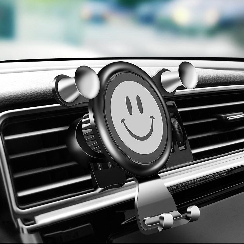 

Universal Smartphone Car Air Vent Mount Holder Cradle Abs Adjustable Mobile Phone Holder Support for All Types сірий колір