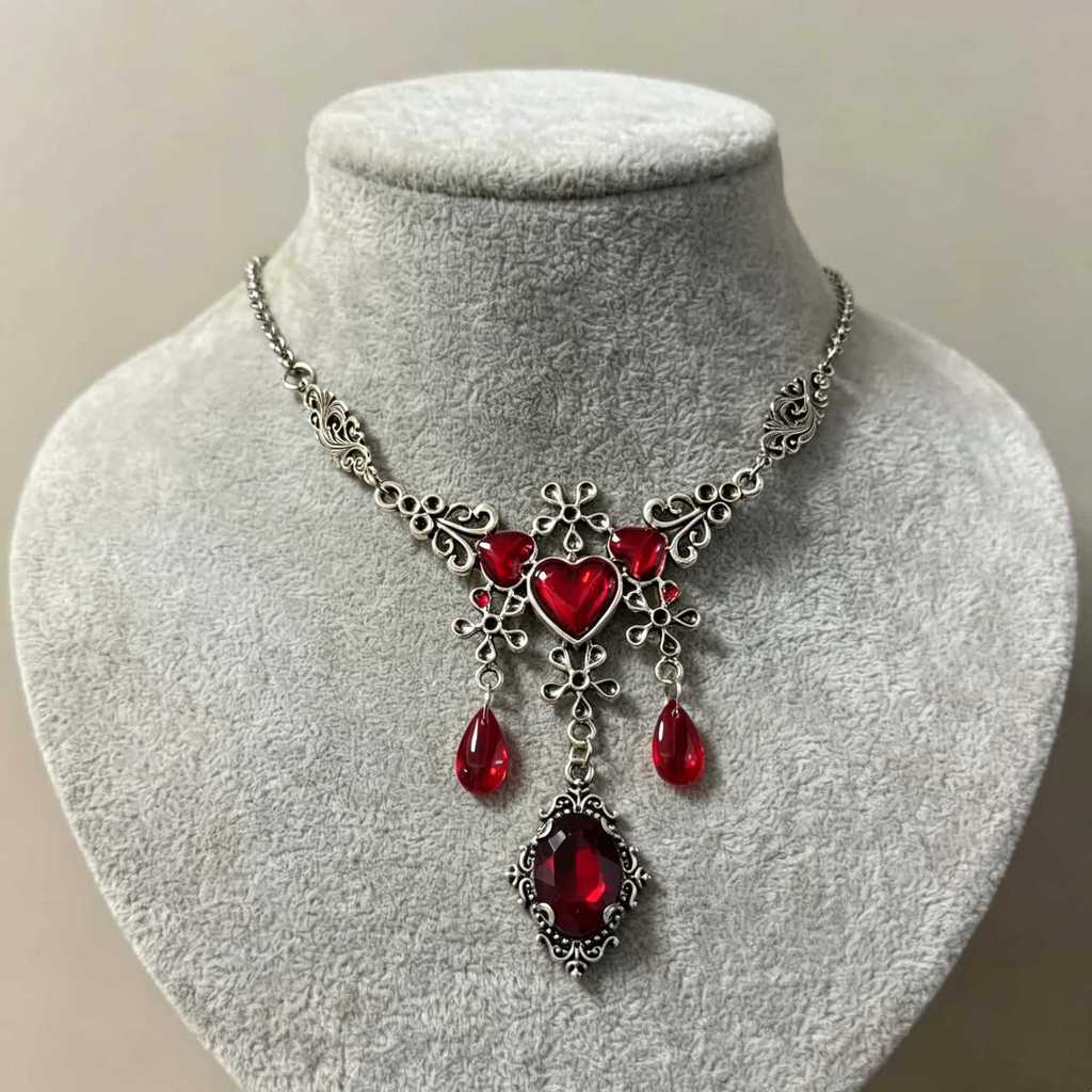 Gothic Elf Necklace Pendant With Geometric Design For Party Wear