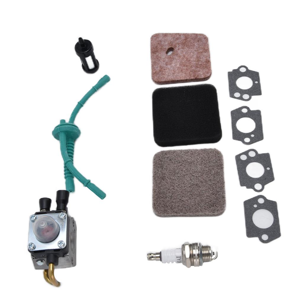 Vergaser Luftfilter Kraftstofffilter Zündkerze Kraftstoffleitungssatz für STIHL FS38 FS45 FS46 FS55 KM55 FS85