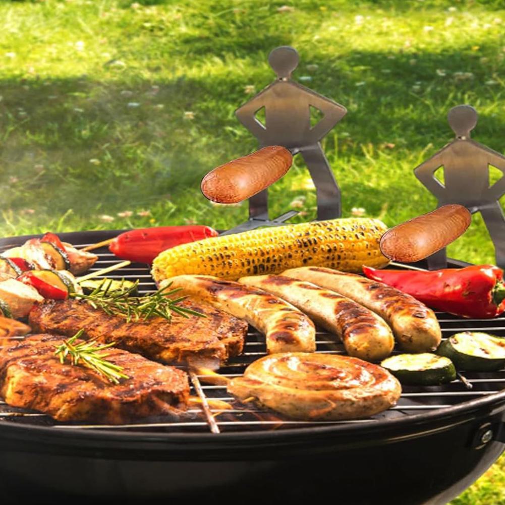 1-5 ks Zábavný držák na klobásy BBQ Rošt na pečení Nerezový stojan na klobásy pro kempování Venkovní piknik Kuchyňské grilovací příslušenství