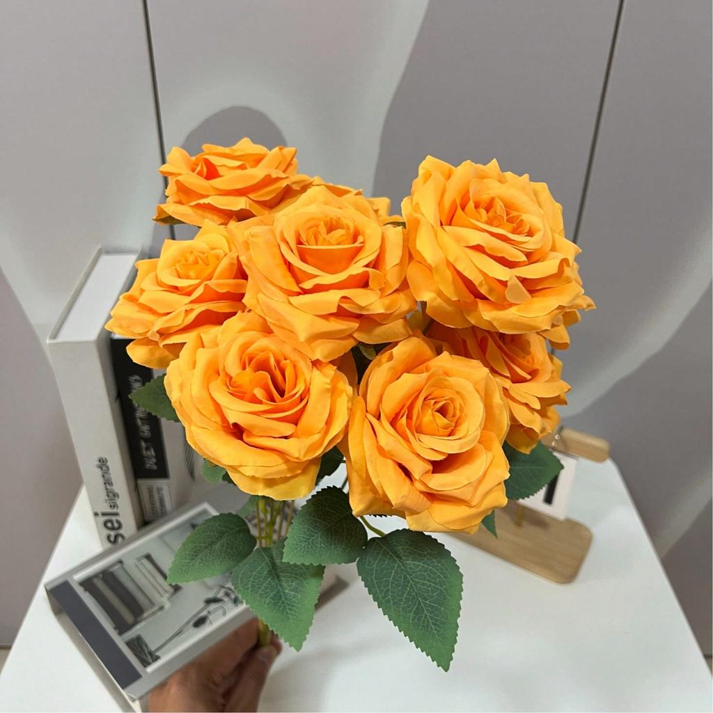 9/18/36 Teste Rose Fiori Artificiali in Seta, Rose Finte con Gambi Lunghi, Mazzi di Rose Finte Realistiche per Decorazioni Matrimoniali