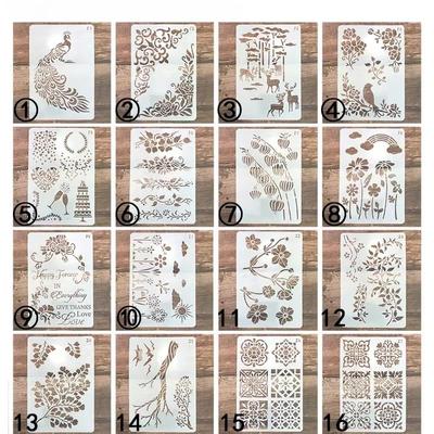 Listy DIY Vrstvené šablony Malování na zeď Scrapbook Vybarvování Embosování Album Dekorativní šablona na karty