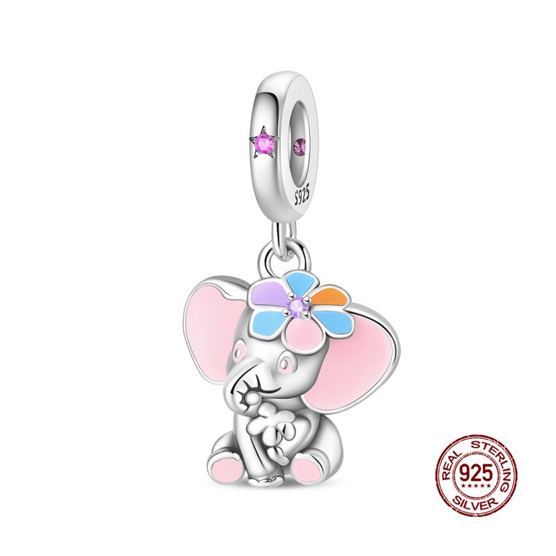 Original Charms Copper Elephant And Cat Charms Beads Fit 3Mm Original Bracelet For Womens Diy Fashion Jewelry Gifts