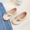 Children Casual Shoes T-tied Girls Leather Shoes Fashion Retro Princess Baby Ballet Dance Shoes Kids Girl School Footwear G06201