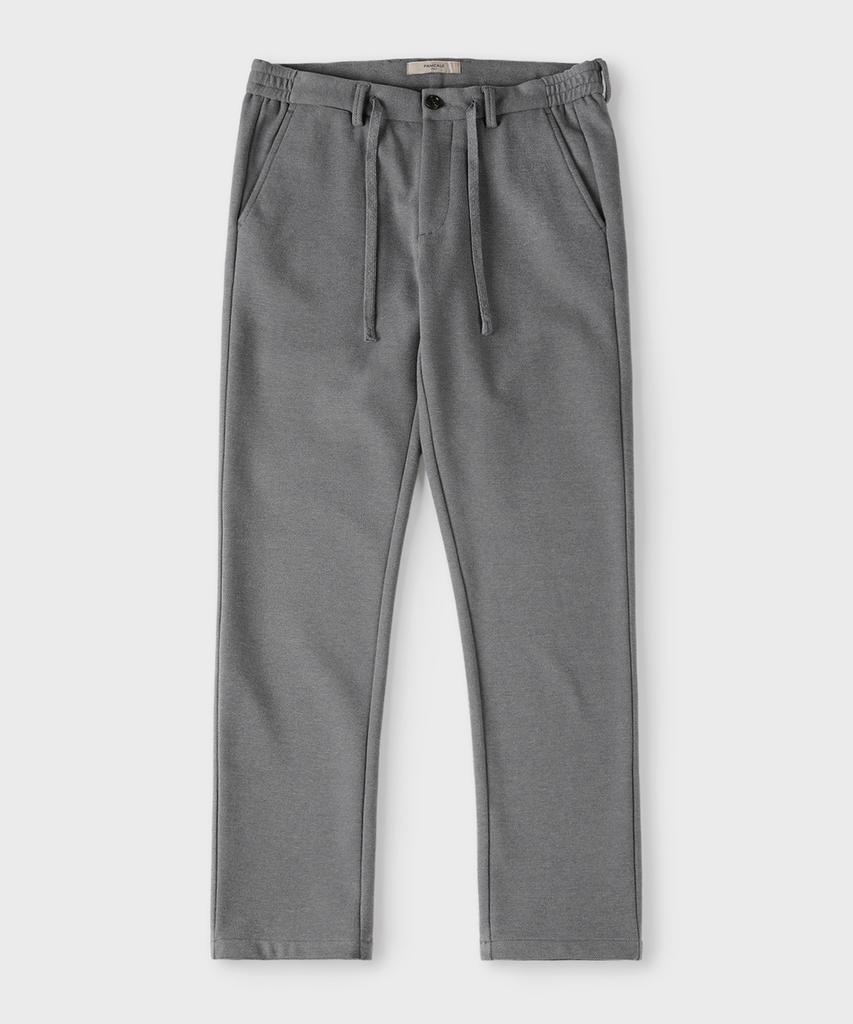 PANICALE Gray Tencel Drawstring Slacks