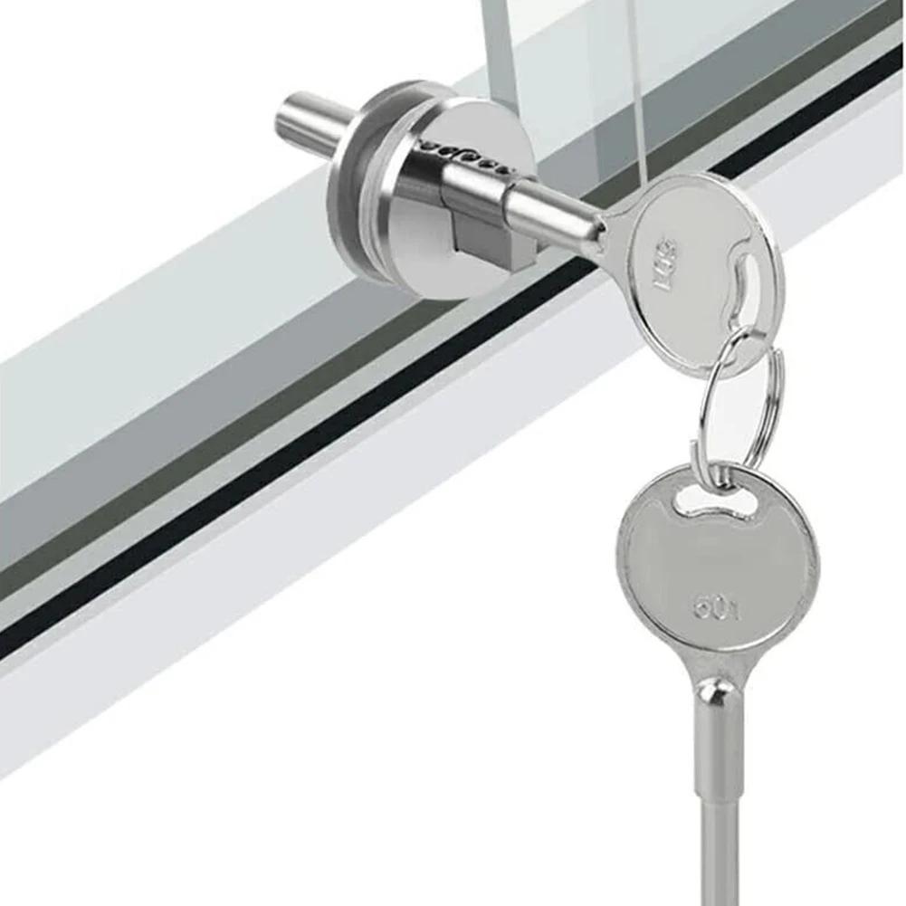 

Display Case Sliding Glass Door Lock With Keys Counter Jewelry Cabinet Hardware For Glass Cabinet Doors, Sliding Doors