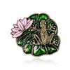 Cute Cartoon Lotus Leaf Frog Breastpin Chic Refined Brooch Halloween Xmas Gift