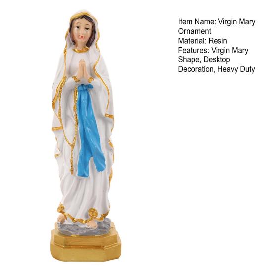 Stehende Jungfrau Maria Statue Gesegnete Unsere Liebe Frau von der Gnade Harz Figur Skulptur Religiöse Gebetsraum Dekoration Ornament Christliche Katholische Geschenke