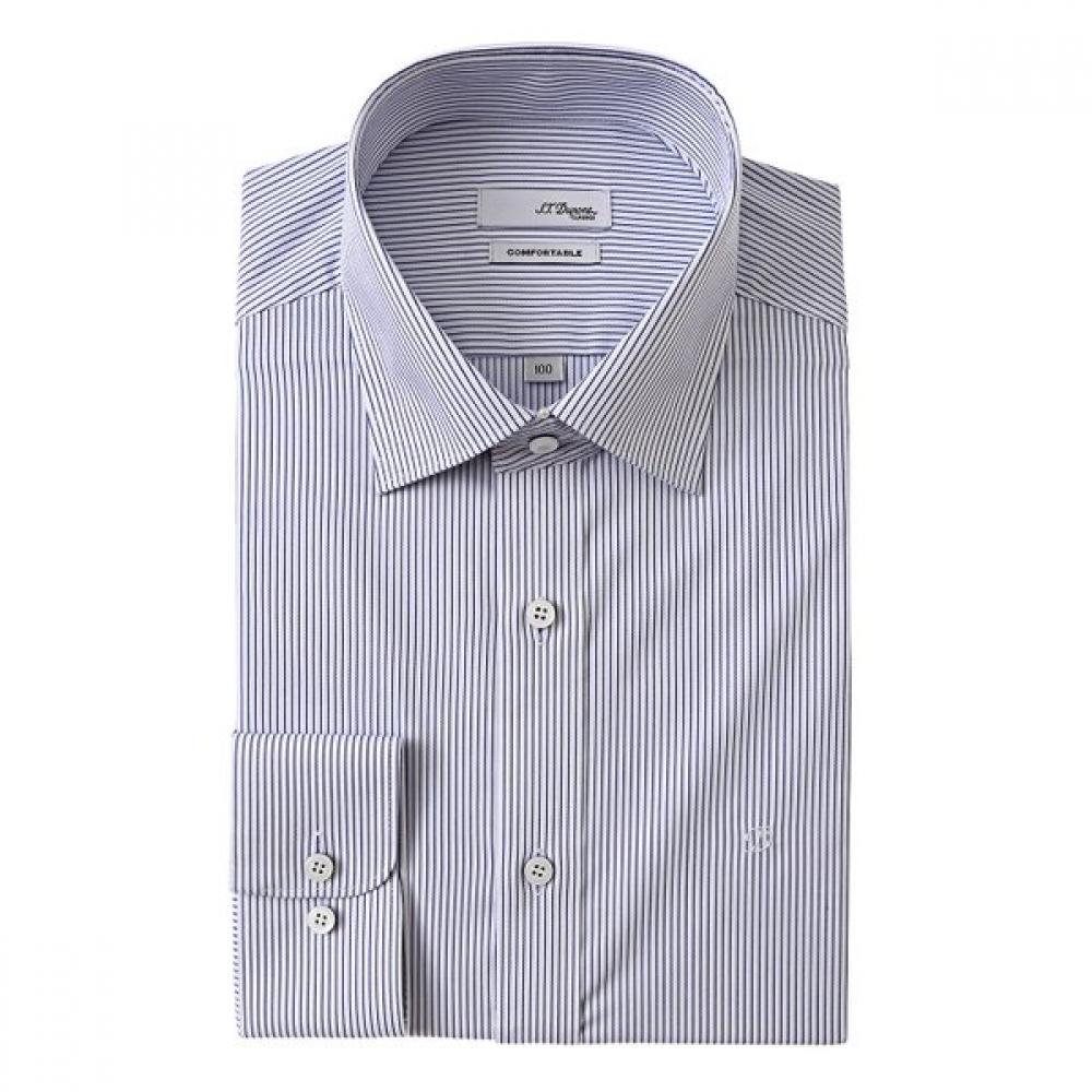 S.t. Dupont Slim Fit Stretch Pin Stripe Shirt Se5fm22ls929sbu 95