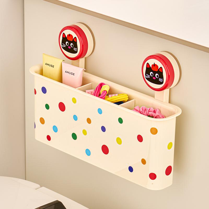 High-end Cosmetic Storage Box Large-capacity Bathroom and Toilet Wall-mounted Non-perforated Suction Cup Shelf