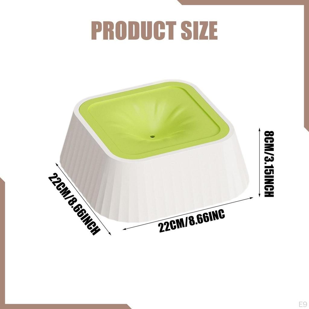 Bowl Pet Water Dispenser Anti Overflow Slow Drinking for Messy Drinkers Medium Large Dogs