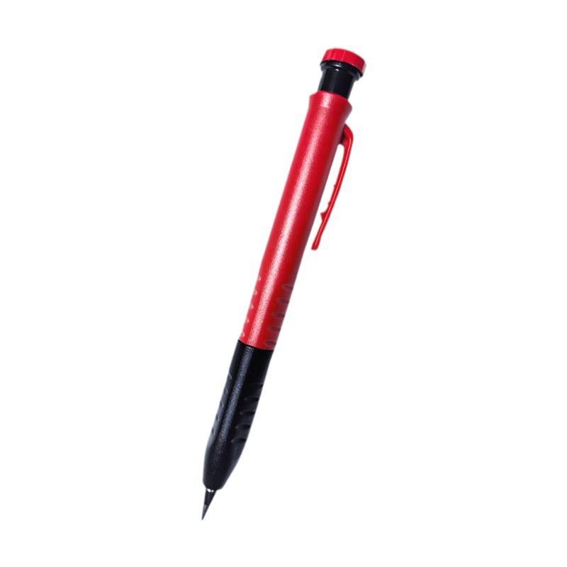 Metal Deep Hole Woodworking Pencil with Quick-Drying Graphite Lead and Push-Button Design