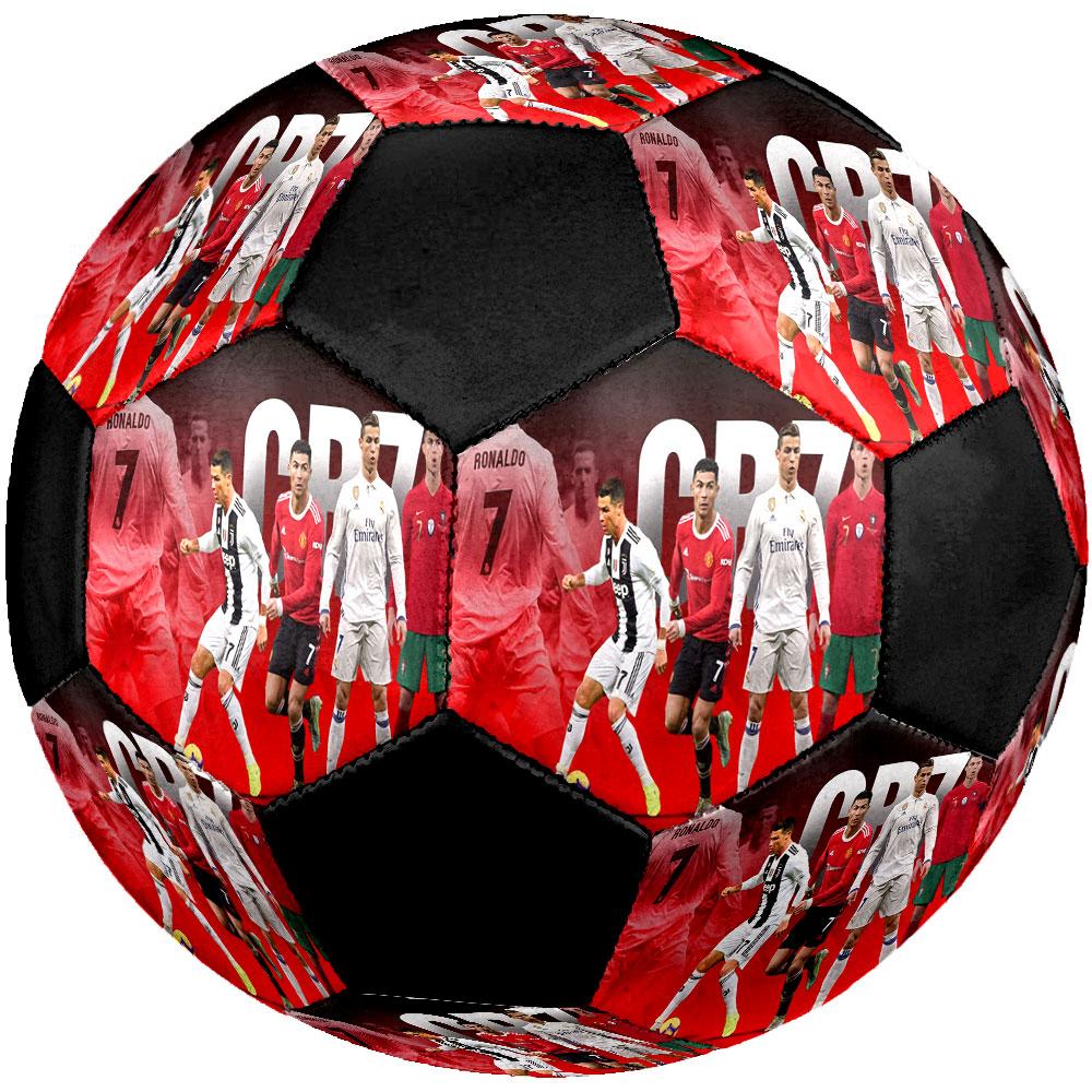 Poster Cristiano Ronaldo Taglia 5 Pallone da Calcio, Cucito a Macchina in PVC, Resistente e ad Alto Rimbalzo, Adatto a Tutte le Età, merchandising per tifosi, partite e uso all'aperto.