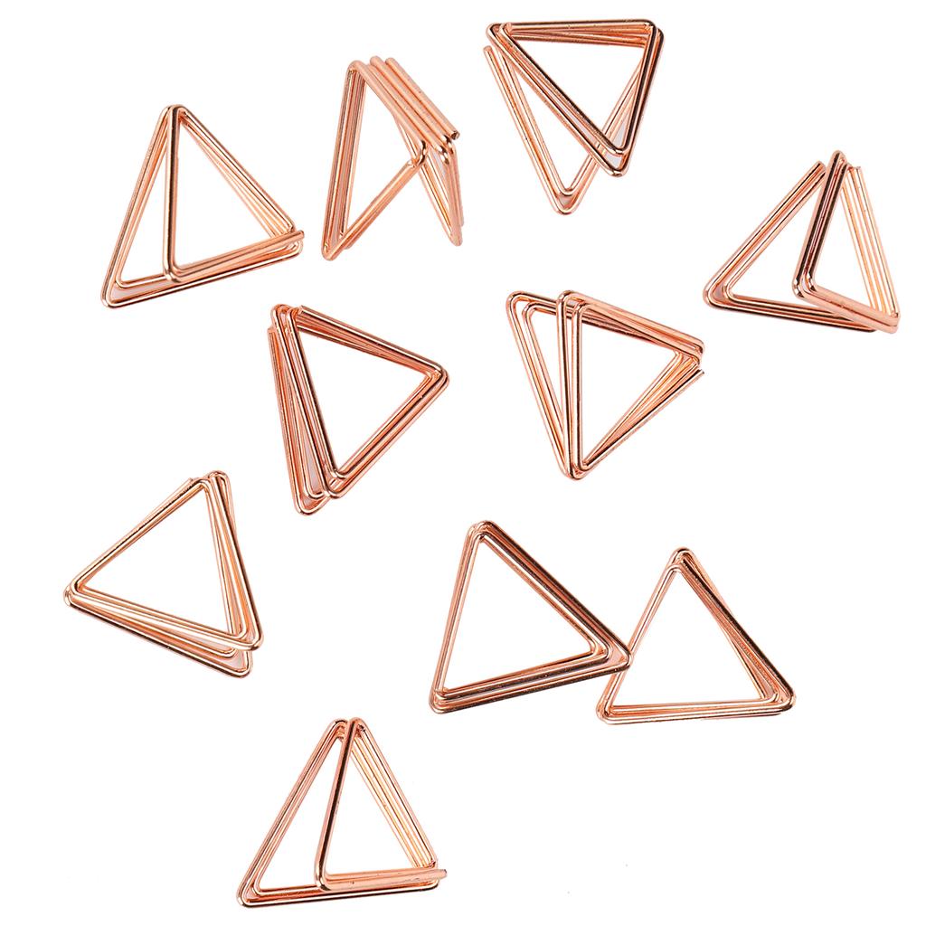 20PCS Mini Paperclip Iron Wire Triangle Portable Business Card Holder File Notebook Clip
