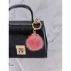 MAIA Mink Fur Keychain & Charm - D Pink