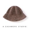 Cashmere Hat Women's Bucket Hat Thickened Needle Knitted Thermal Ear Protection Hat Versatile Autumn and Winter Basin Hat