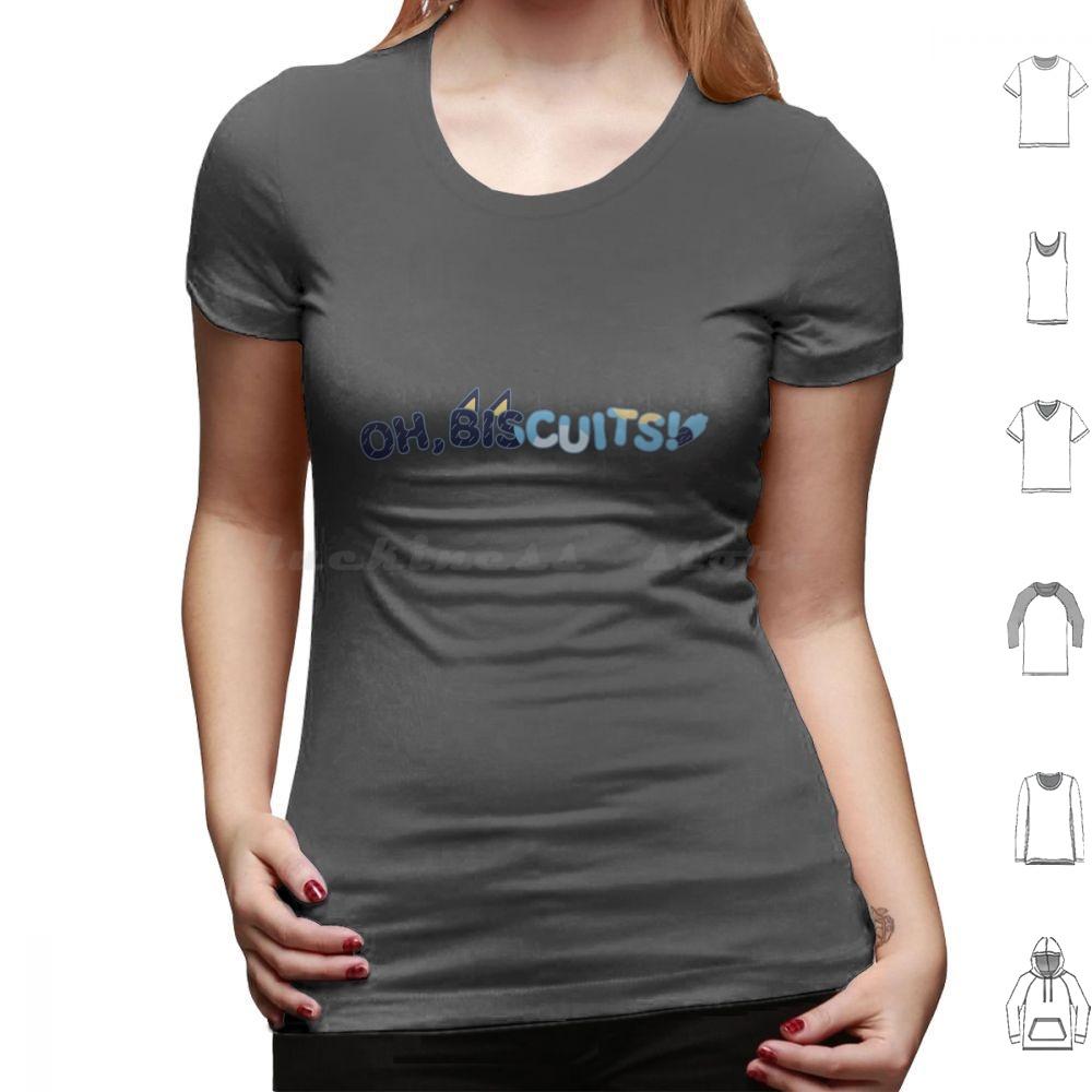Oh Biscuits T Shirt Cotton Men Women DIY Print Bandit Oh Biscuits Biscuits Kids Tv Australian Chilli Bingo Blue Dog Puppy
