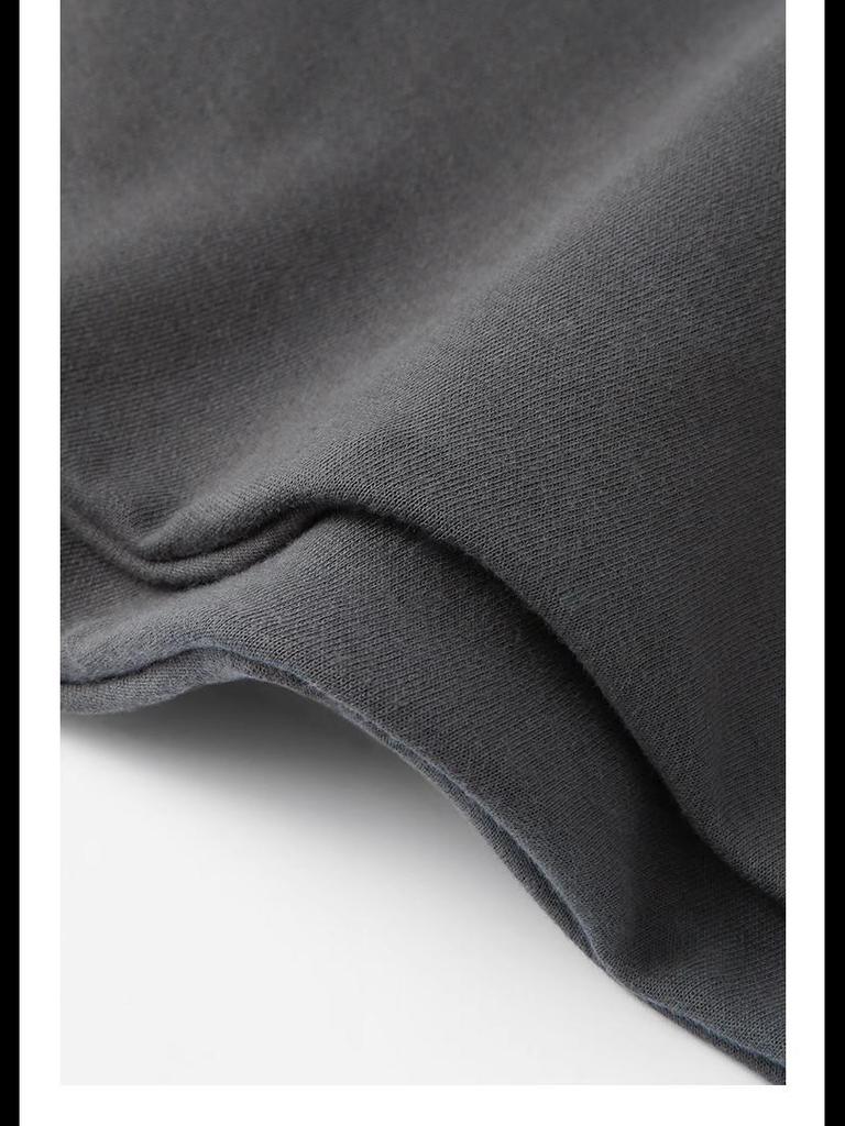 Unisex Heavyweight Cotton Sweatshirt, 300g, Long-Sleeve, Round Neck, Plus Velvet, Solid Color.