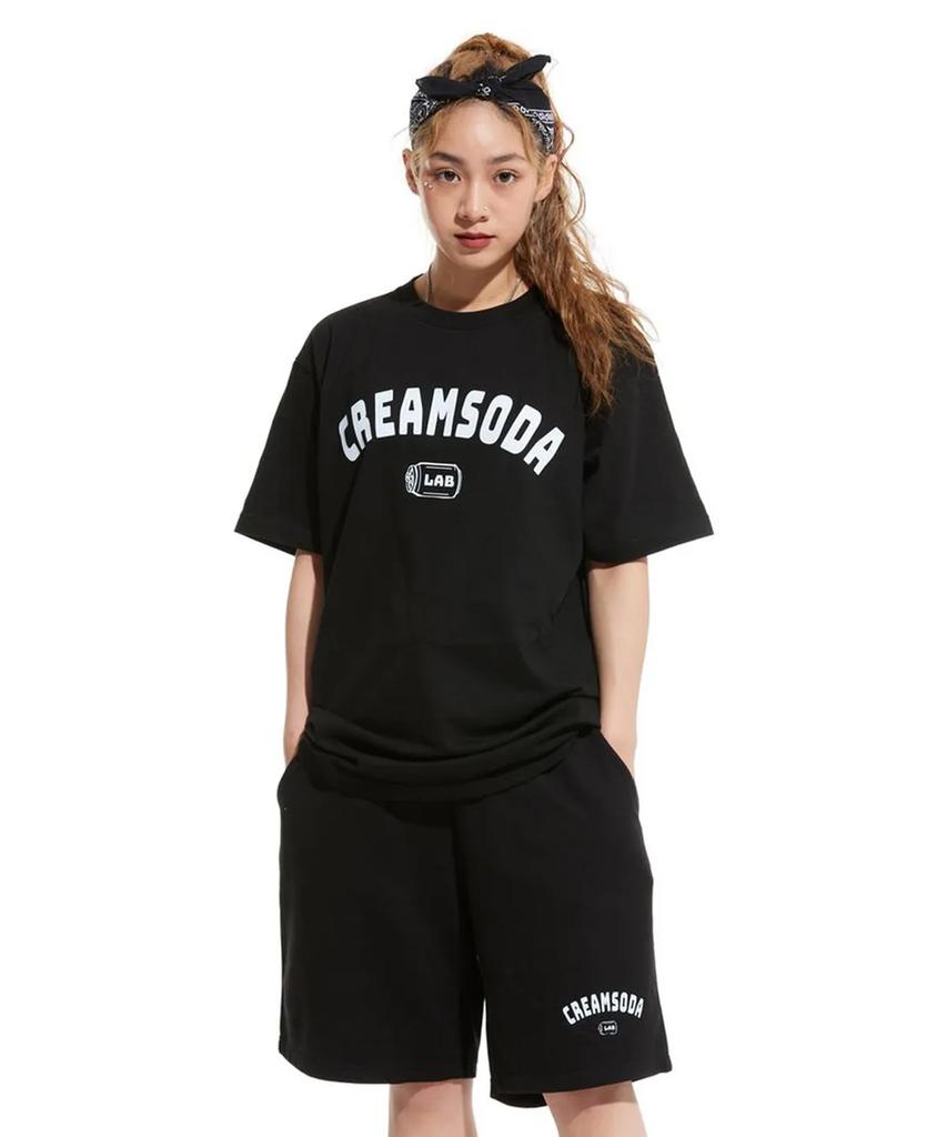 CREAM SODA LAB [2Pack] Ozzy Acro Logo Short Sleeve T-Shirt White (Black) Black (White)