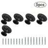 5pcs Matte Black Zinc Alloy Round Pulls, Kitchen Cabinet Knobs with Screws, Ideal for Drawers, Dressers & Closet Doors