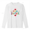 Colorful Proud Brother T Shirt for Men with Crown and Heart Design Perfect Celebrations Vintage Washed Designer Clothes