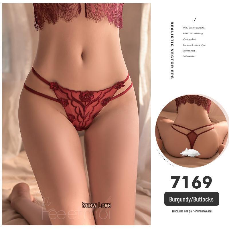 Feimu Lingerie: Open Crotch Thong T-Back for Women's Passionate Nights