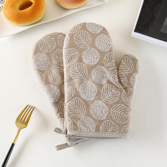 2Pcs Heat Resistant Oven Gloves Non-Slip Silicone Mitts for Baking Grilling Microwave Cooking Gloves for Hot Dishes