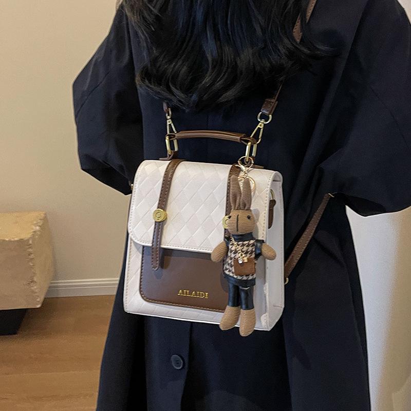 Niche Design 2025 Retro Korean Women’s Fashion Backpack & Handbag