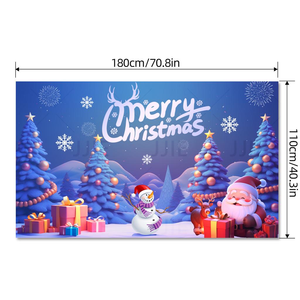 Christmas Background Cloth, Explosive Decorative Banner Hanging Cloth, Camera Couplet Direct Sales