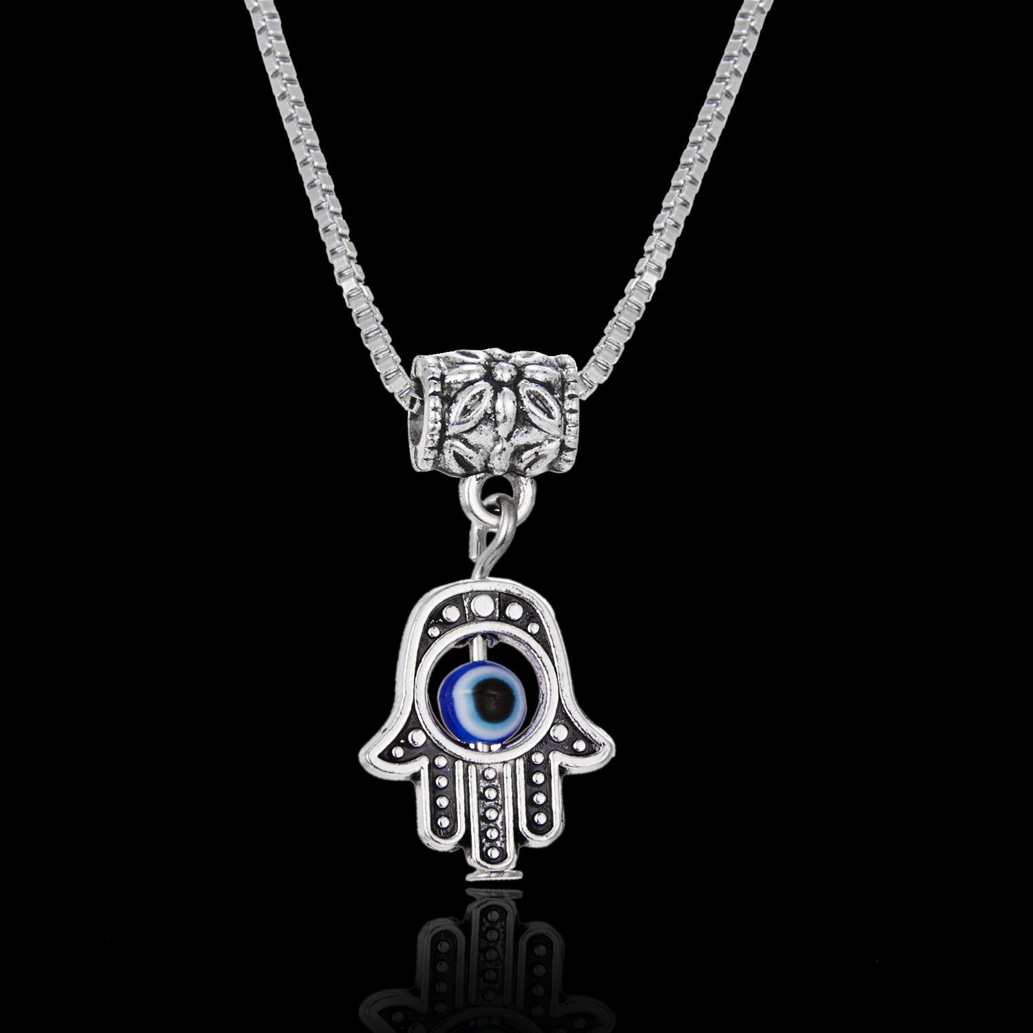 Turkey Blue Evil Eye Necklaces for Women Men Vintage Owl Elephant Butterfly Pendant Necklace Box Chains Choker New Lucky Jewelry