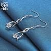 925 Sterling Silber AAA Zirkon Tropfenohrringe Schmuck