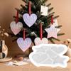 Stern DIY Form Weihnachtsbaum Schmuck Silikonformen mit Aufhängeschlaufe Wiederverwendbare Gips Gießformen Gips Ton Handwerk