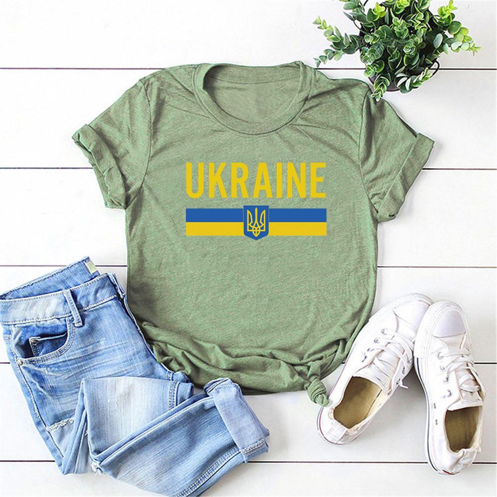 Ukraine Tshirt Ukrainian Flag T Shirt Unisex Women Graphic T Shirts Ukraine Trident Short Sleeve Tee Women Clothes Streetwear Top