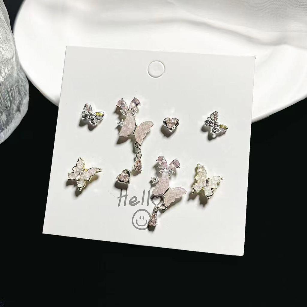 2025 Floral Season S925 Sterling Silver Earrings for Girls - Sweet, Niche One-Week Set