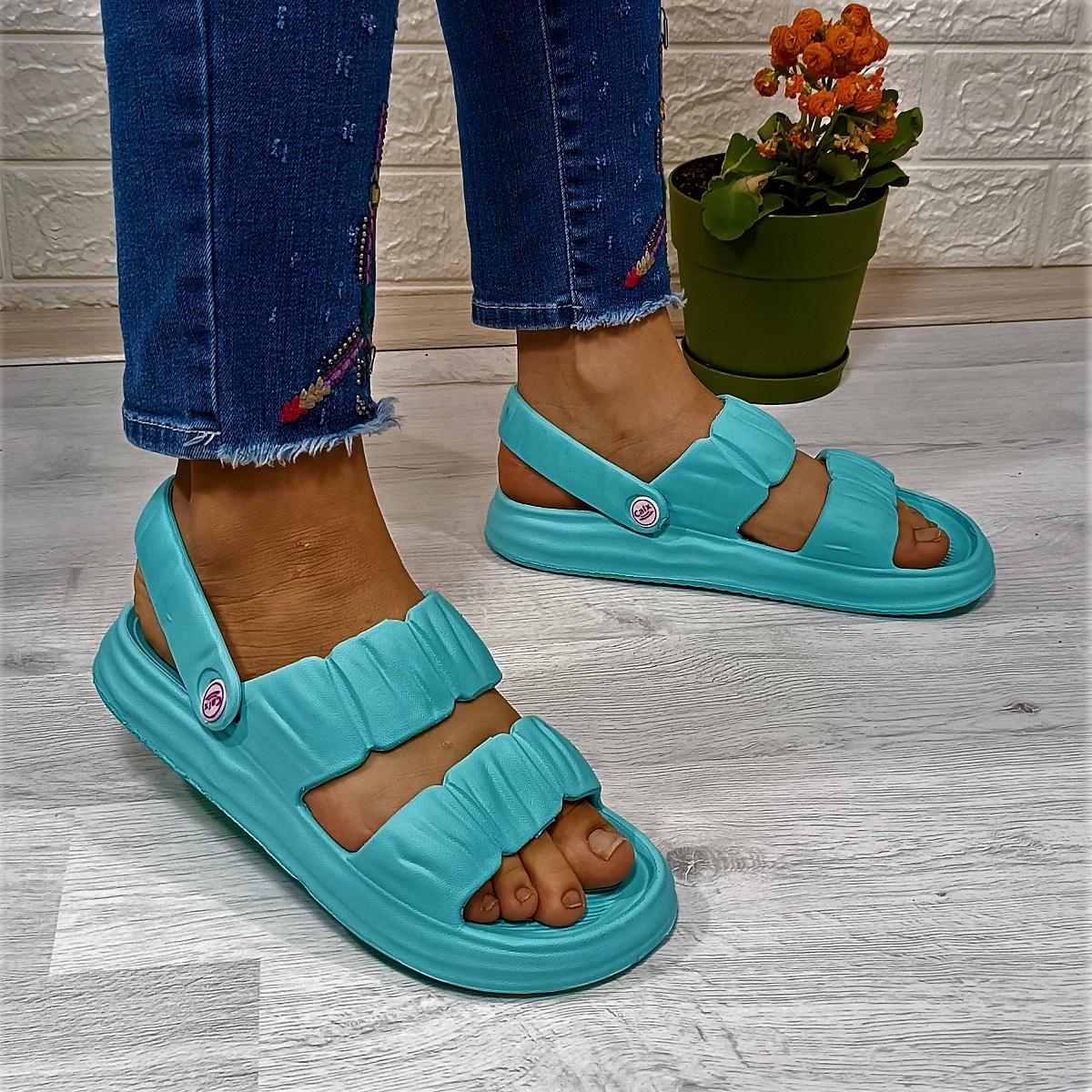 

Calx 1260 Water Green Легкие удобные женские тапочки и сандалии 37