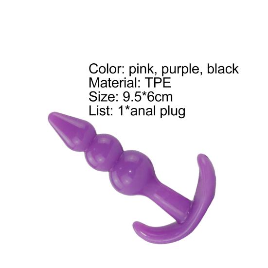 Sex Anal Plug Funny Ergonomic Transparent Large Butt Plug for Couple