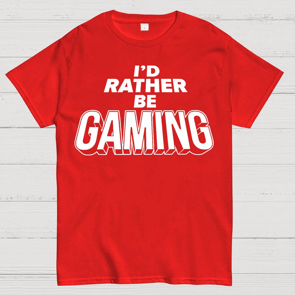 I'd Rather Be Gaming Cotton Summer Casual Cool Loose T-Shirt
