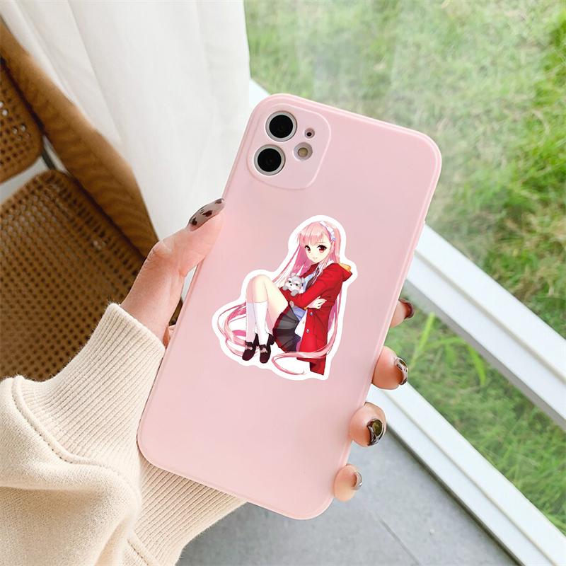 50 peças adesivos de anime menina, adesivos de grafite de menina à prova d'água para diy laptop motocicleta bicicleta telefone adesivos