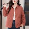 Argyle Women's Loose Lapel Jacket - Spring/Autumn 2024 Fashion for Middle-Aged Mothers, Plus Size, Casual Versatile Top