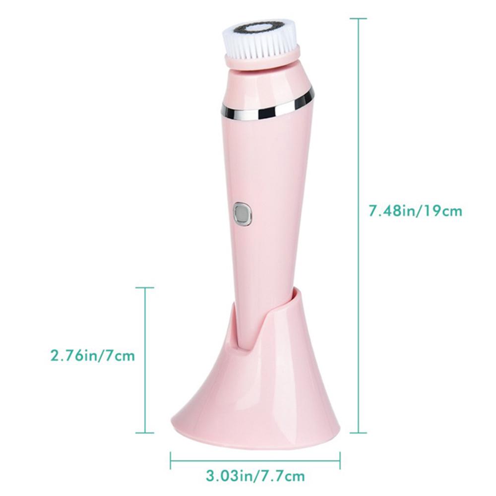 Multifunctional Waterproof Rotating Electric Facial Cleansing & Massage Brush - 4-in-1 Pore Cleaner