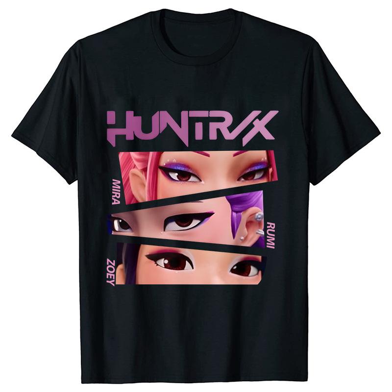 

Жіночі футболки Kpop Мисливці на демонів з принтом Топ з коротким рукавом Футболка XL