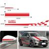 Car WRC Stickers Body Vinyl Decals Stripe For Door Side Hood Rearview mirror Red