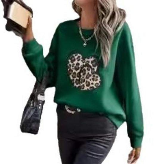 2024 Damers Europeisk & Amerikansk Tryckt Rundhalsad Tröja