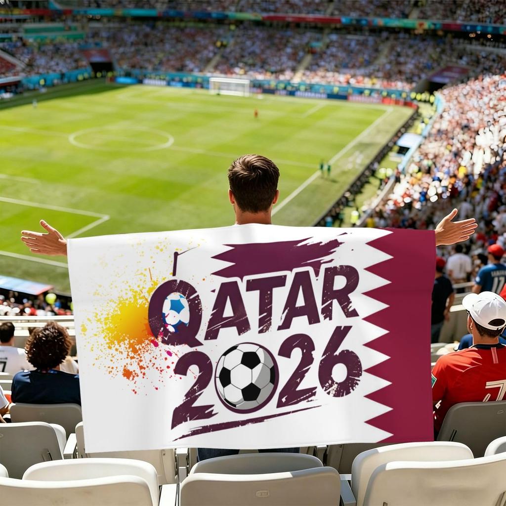 South Africa 2026 Soccer Fan Cape Lightweight Portable Supporter Flag Scarf Stadium Accessory for World Cup Events and Sports Gatherings