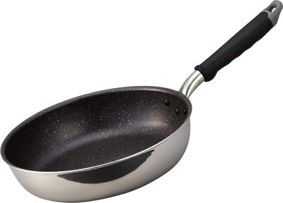 Hokuriku Aluminium-Bratpfanne, 26 cm, leichtes Aluminium, kompatibel mit IH, hergestellt in Japan, Tiefe: tief, breiter Boden, leicht, praktische Form für verschiedene