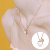 [Rosemont] Silver Mother-of-Pearl Heart Necklace Rc24B04J