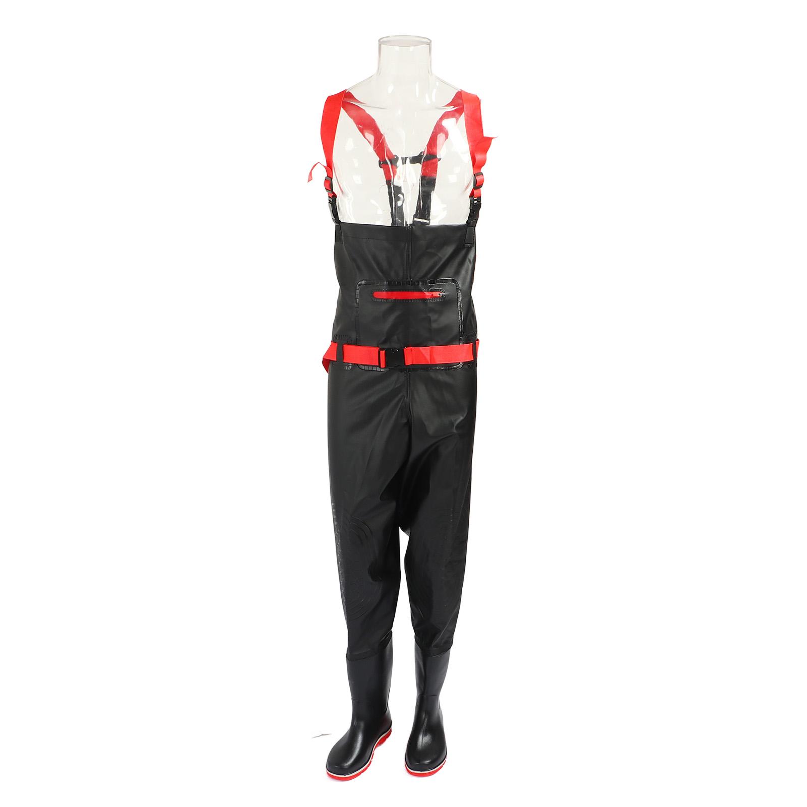 Chest Wader PVC Lightweight Waterproof Fishing Wading Pants with Anti Slip Boots for Men Women