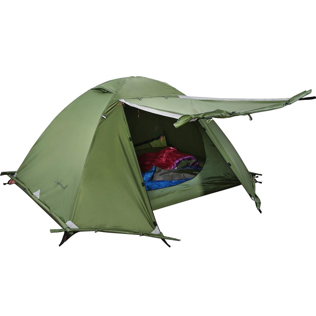 Clostnature Camping Tent Compact Dome Tent for 5000mm Water Pressure Suitable for Mountaineering 2-Person - Lightweight, Simple, Double-Layer, Two,